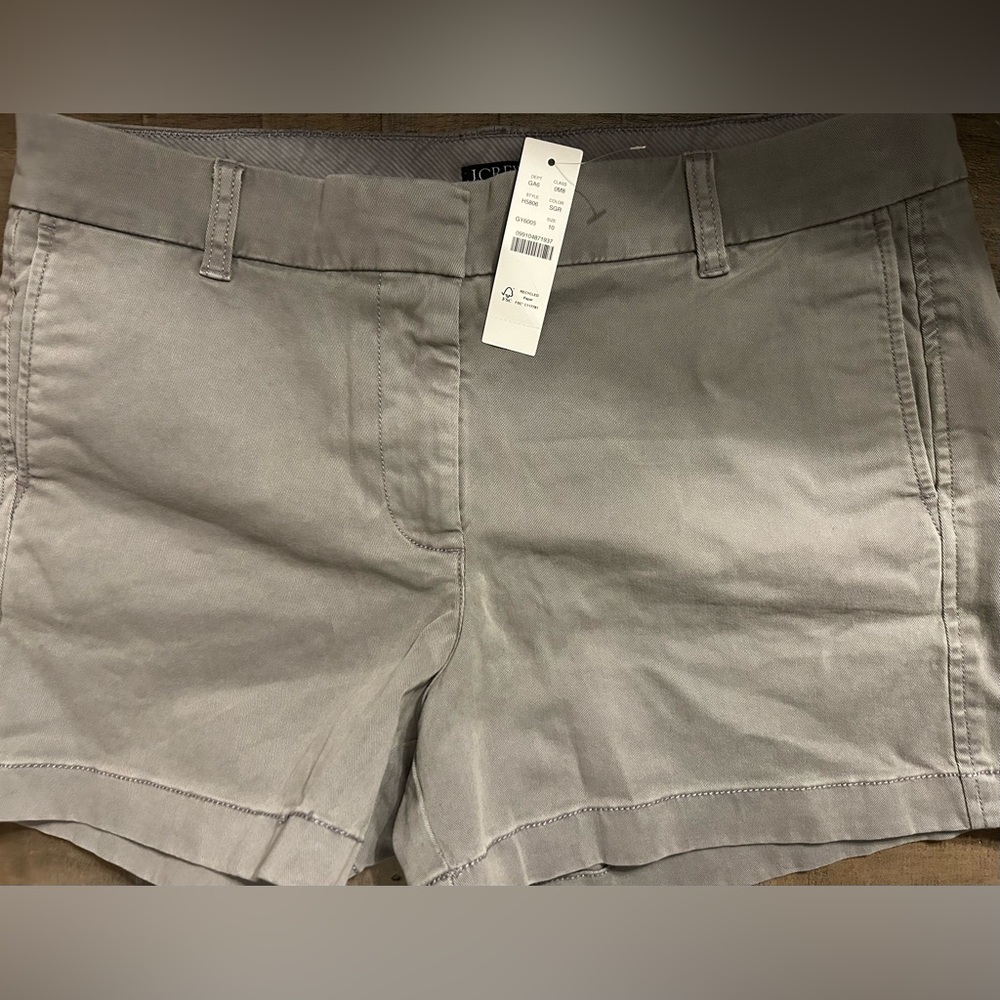 J.Crew Women’s 5” Stretch Chino Shorts in Storm Grey H5806 NEW $59 Stretch Sz 10 - Picture 3 of 7
